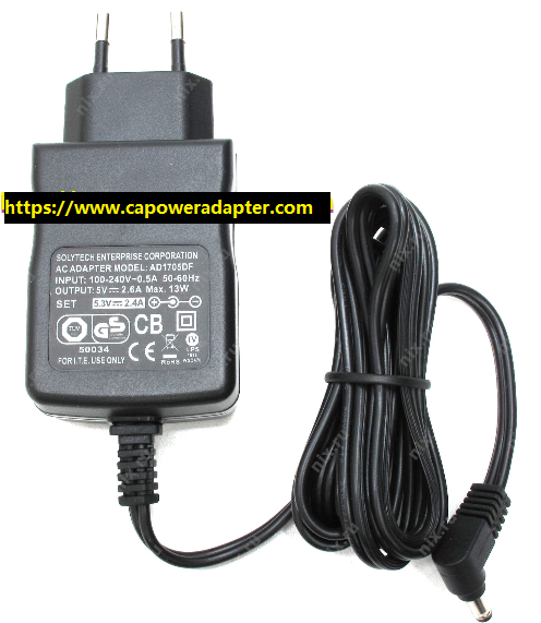 NEW SOLYTECH ENTERPRISE CORPORATION AD1705DF 5VDC 2.6A AC ADAPTER